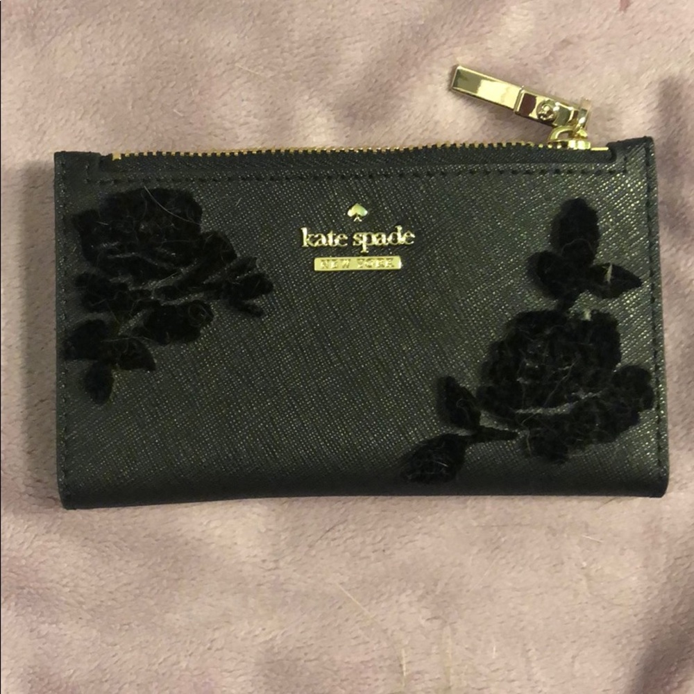 Kate Spade cameron street mikey flock roses wallet